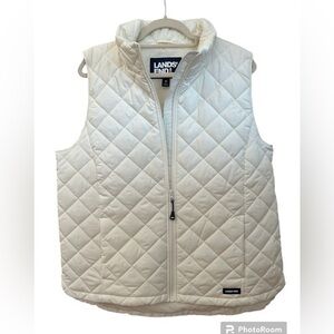 New Lands End Lightweight Zip Front Vest, XL